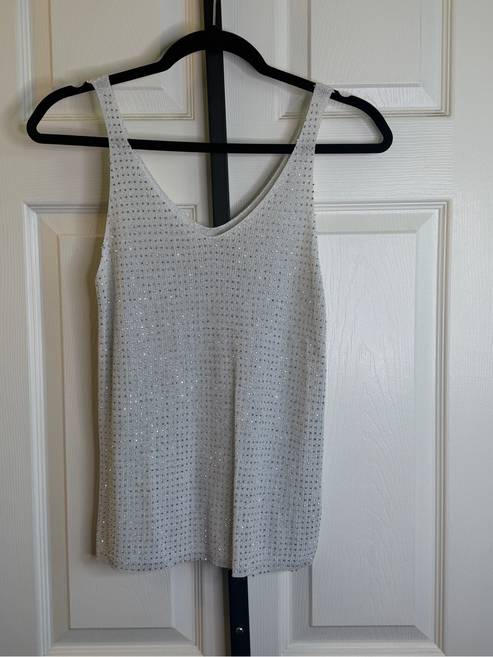 Rhinestone Knit Tank Top, size M/L